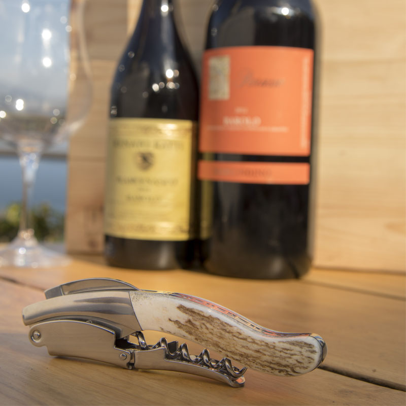 Legnoart Corkscrew “Ghemme” in Stainless Steel and Deer Horn - Image 3